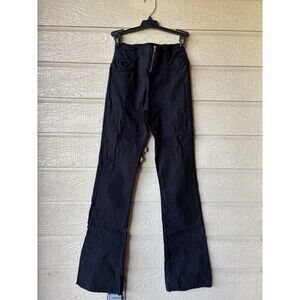 Valia womens Vintage Black Zip Front Knit Bootcut Pants size Small x 30" inseam